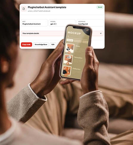 Visitor chatting with an AI website chatbot