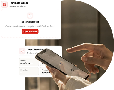 Customer using an AI sales chatbot on a phone