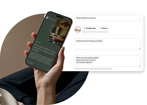 Customer receiving instant support from an AI chatbot