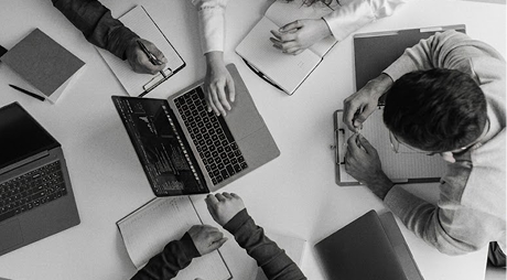 Professional services team at work