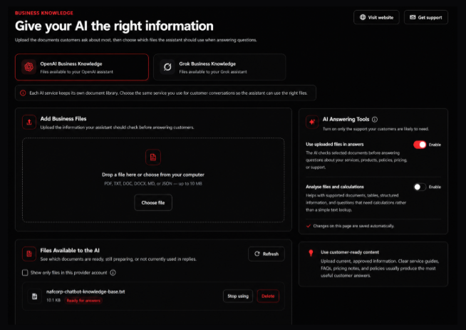 AI chatbot explaining clinic opening hours and the appointment process to a patient