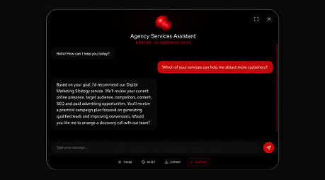 AI chatbot answering a customer service question using business knowledge