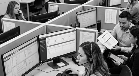 B2B marketing team reviewing campaign enquiries captured by a chatbot