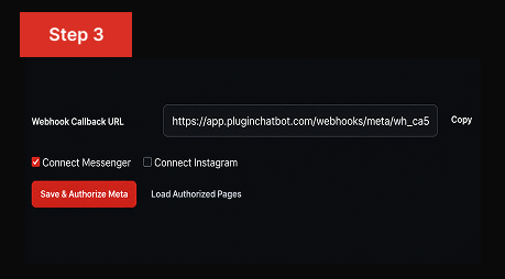 Completing Meta authorisation to manage messages