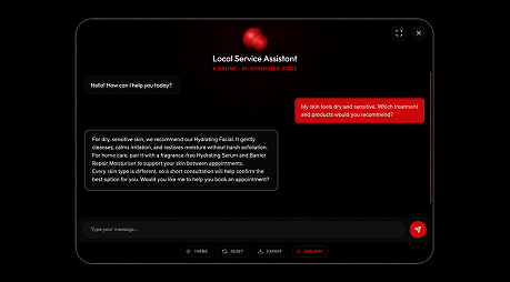PluginChatBot recommending a suitable product and next step to a shopper